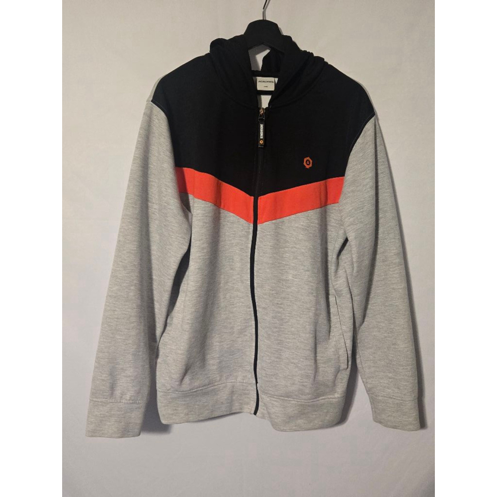 Men's Jack & Jones Core Color Block Style Track Jacket XL Grey/Red/Black